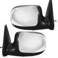 Replacement - 1999-2002 Silverado Sierra Suburban Tahoe Outside Door Mirrors Power Chrome -Driver and Passenger Set