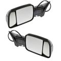 Dodge -# - 2009*-2012 Ram Truck Tow Mirrors Power Heat Clear Signal Puddle Textured -Driver and Passenger Set
