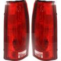 Chevy -# - 1988-2001* Chevy GMC Truck Rear Tail Lights Suburban Tahoe Yukon With Connector and Bulbs -Driver and Passenger Set