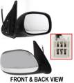 Toyota -Replacement - 2004 2005 2006 Tundra Double Cab SR5 Power Mirrors Chrome -Driver and Passenger Set