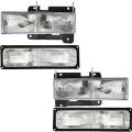 Chevy -# - 1994-2001* Chevy Truck Front Headlights / Park Turn Signal Lights -4 Piece Set