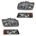 Chevy -# - 2003-2004 Avalanche Front Headlights / Park Turn Signal Lights -4 Piece Set