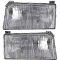 Ford -# - 1992-1997 Ford Super Duty Truck Front Headlight Lens Cover Assemblies -Driver and Passenger Set