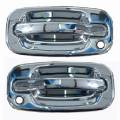Chevy -# - 1999-2004 Silverado Outside Door Handle Pull Chrome -Driver and Passenger Front Pair with Keyholes