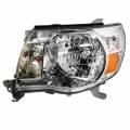 Toyota -Replacement - 2005-2011 Tacoma Front Headlight Lens Cover Assembly Chrome -Left Driver