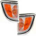 Toyota -Replacement - 1995-1996 Tacoma 4x2 Park Signal Lights Chrome -Driver and Passenger Set