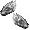 Toyota -Replacement - 2012-2015 Prius Front Halogen Headlights -Driver and Passenger Set