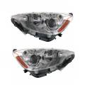 Toyota -Replacement - 2012 2013 2014 Prius C Front Headlight Assemblies -Driver and Passenger Set