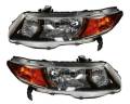 Honda -# - 2006-2009 Civic Si Coupe Front Headlight Lens Cover Assemblies -Driver and Passenger Set