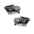 Dodge -# - 2011 2012 2013 Durango Front Headlight Lens Cover Assemblies Black -Driver and Passenger Set