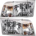 Ford -# - 1998-2011 Crown Victoria Front Headlight Lens Cover Assemblies -Driver and Passenger Set