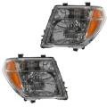 Nissan -# - 2005-2008 Frontier Front Headlight Lens Cover Units -Driver and Passenger Set