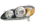 Toyota -Replacement - 2005-2008 Corolla Front Headlight with Smoked Lens Cover -Left Driver