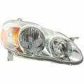 Toyota -Replacement - 2003-2004* Corolla Front Headlight with Smoked Lens Cover -Right Passenger