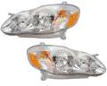 Toyota -Replacement - 2003-2004* Corolla Front Headlight with Clear Lens Cover -Driver and Passenger Set
