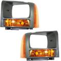 Ford -# - 2005 2006 2007 Ford F250 F350 Park Signal Light With Black Bezel -Driver and Passenger Set