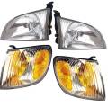 Toyota -Replacement - 2001 2002 2003 Sienna Front Headlight Lens Cover and Park Signal Light -4 Piece Set