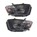 Toyota -Replacement - 2008 2009 2010 Highlander Sport Front Headlight Lens Cover Assemblies Smoked -Driver and Passenger Set