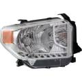 Toyota -Replacement - 2014-2015 Tundra Front Headlight Without Leveling Chrome -Right Passenger