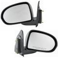 Jeep -# - 2007-2014 Compass Side View Door Mirror Manual Textured -Driver and Passenger Set