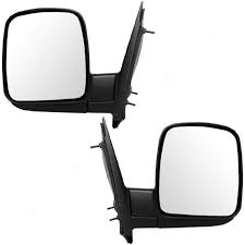 2003, 2004, 2005, 2006, 2007 GMC Savana Van Mirrors New Pair Set Manual Operated Mirrors For Rear View Outside Door On Your GMC Van 1500, 2500, 3500 -Replaces Dealer OEM 15937986, 15937996