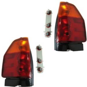 2002-2009 Envoy Tail Lights Brake Lamp With Connector Plate -Driver and Passenger Set 02, 03, 04, 05, 06, 07, 08, 09 GMC Envoy Replaces Dealer OEM Number 15131576, 15131577