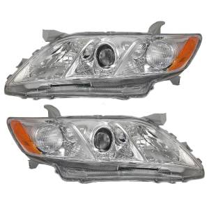 2007 2008 2009 Camry Front Headlight Lens Cover Assemblies Clear -Driver and Passenger Set 07, 08, 09 Toyota Camry