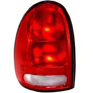 1996-2000 Caravan Rear Tail Light Brake Lamp -Left Driver 96, 97, 98, 99, 00 Dodge Caravan Rear Brake Light Includes Lens, Housing, Connector Plate, Sockets and Bulbs -Replaces Dealer OEM 4576245