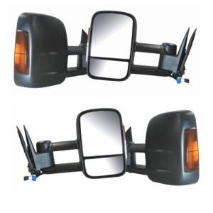 2003-2006 Chevy Avalanche Telescopic Tow Mirrors Power Heat Amber Signal -Set 2003, 2004, 2005, 2006 Chevy Avalanche