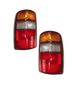 2000-2003 Suburban Rear Tail Lights Brake Lamp -Driver and Passenger Set 00, 01, 02, 03 Chevy Suburban New Set Tail Lamp Covers Rear Stop Lens Covers For Your Suburban -Replaces Dealer OEM 15198449, 15224278