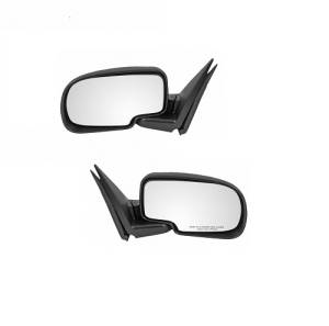 1999-2007* Chevy GMC Truck Manual Mirror Textured -99 00 01 02 03 04 05 06 07* GM Trucks Side View Door Mirror Manual Left and Right Set -Replaces Dealer OEM 25876714