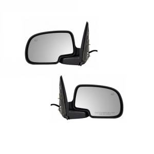 2000 2001 2002 Suburban Power Heat Mirrors With Light Textured -Driver and Passenger Set 00, 01, 02 Chevy Suburban