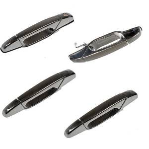 2007-2013 Avalanche Outer Door Handle Pull Chrome -4 Pc Set 07, 08, 09, 10, 11, 12, 13, Chevy Avalanche