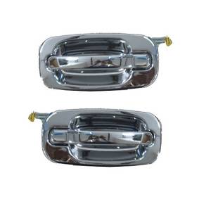 2002-2006 Avalanche Chrome Outside Door Pull -Driver and Passenger Set Rear Doors 02, 03, 04, 05, 06 Chevy Avalanche