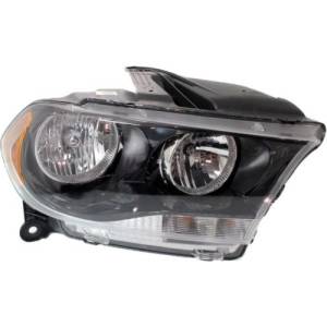 2011, 2012, 2013 Dodge Durango Headlight Assembly New Replacement Stock Headlamp Passenger Side Lens Cover With Black, Smoked Trim For 11, 12, 13 Durango -Replaces Dealer OEM 68084076AB