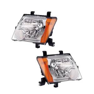 2005-2013 Xterra Replacement Front Headlights Chrome -Pair 2005, 2006, 2007, 2008, 2009, 2010, 2011, 2012, 2013