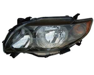 2009-2010 Corolla Headlight S XRS -USA Built Corolla -Integrated Signal Side Light -with Black Housing 09 10 Corolla