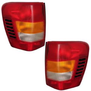 1999, 2000, 2001, 2002* Jeep Grand Cherokee Tail Light Lens Assembly New Replacement Driver Side Rear Brake Lamp Lens Cover Stop Light 99, 00, 01, 02* Grand Cherokee -Replaces Dealer OEM 55155138AC