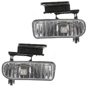 1999, 2000, 2001, 2002 Chevy Silverado Fog Lights New Pair Set Driving Lamp Assemblies Front Bumper Mounted Fog Lamps For Your 99*, 00*, 01, 02 Silverado -Replaces OEM 10368476, 10368477