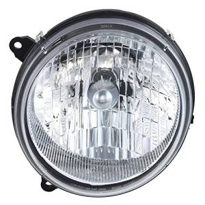 2005 2006 2007 Liberty Front Headlight Lens Cover Assembly -Left Driver 05, 06, 07 Jeep Liberty Without Leveling Device New Replacement Front Headlamp Lens Cover -Replaces Dealer OEM 55157141AA