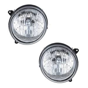 2005 2006 2007 Liberty Front Headlight Lens Cover Assemblies -Driver and Passenger Set 05, 06, 07 Liberty Without Leveling Device New Replacement Front Headlamp Lens Cover -Replaces Dealer OEM  55157141AA, 55157140AA