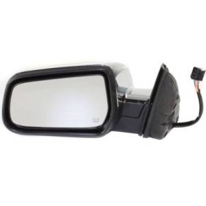 2010-2014 Equinox Rear View Door Mirror Power Heat Memory Chrome -Left Driver 10, 11, 12, 13, 14 Chevy Equinox