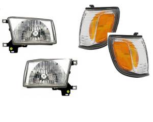 1999, 2000, 2001, 2002 4Runner Headlight Assemblies New Replacement Headlamp Lens Cover and Housing -Free Shipping! -Replaces Dealer OEM 81150-35300, 81110-35320, 81620-35340, 81610-35330