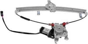 1998-2004 Frontier Window Regulator with Lift Motor -Left Driver Front 98, 99, 00, 01, 02, 03, 04 Nissan Frontier Cable Driven Window Regulator with Electric Motor -Replaces Dealer number 80731-7B405, 80721-3S500