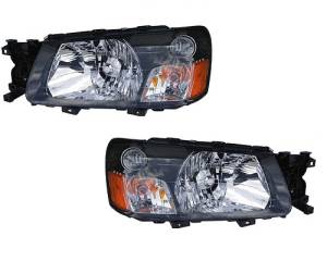 2003, 2004 Subaru Forester Headlight Assembly New Replacement 03 04 Forester Headlamp Lens Cover At Low Prices -Replaces Dealer OEM 84001SA030, 84001SA020