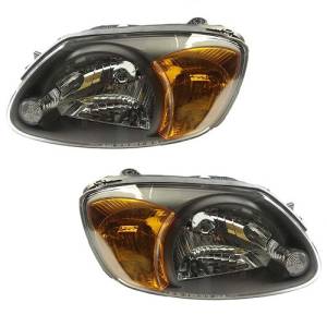 2003 2004 2005 Pair Hyundai Accent Headlight -03, 04, 05 Accent Complete Front Headlight Lens Cover / Housing Assembly