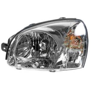 2003*, 2004, 2005, 2006 Hyundai Santa Fe Headlight Assembly -New Replacement Halogen Headlamp Front Lens Cover With Integrated Side Light 03 04 05 06 Santa Fe -Replaces Dealer OEM 92101-26251