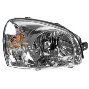 2003*, 2004, 2005, 2006 Hyundai Santa Fe Headlight Assembly -New Replacement Halogen Headlamp Front Lens Cover With Integrated Side Light 03*, 04, 05, 06 Santa Fe -Replaces Dealer OEM 92102-26251
