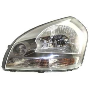 2005, 2006, 2007, 2008, 2009 Hyundai Tucson Headlight With Clear Turn Signal Light -New Replacement Halogen Headlamp Front Lens Cover With Integrated Side Light 05, 06, 07, 08, 09 Tucson -Replaces Dealer OEM 92102-2E050