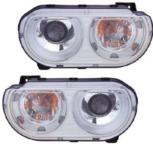 2008-2013 Dodge Challenger HID Headlights without Kit -Driver and Passenger Set 08, 09, 10, 11, 12, 13 Dodge Challenger with HID